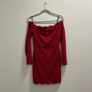 red lace dress